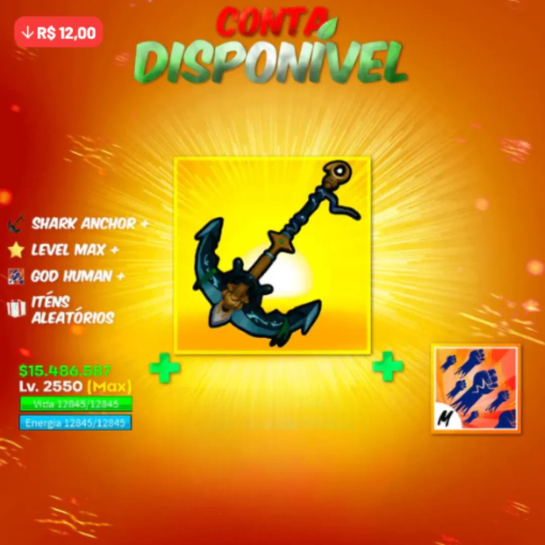 [⚓]  - SHARK ANCHOR + GOD HUMAN + LEVEL MAX + GUIA EXCLUSIVO - TUDO GARANTIDO!!! 🤩